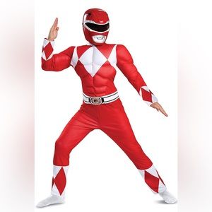Red Power Ranger costume with Mask